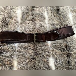 Men’s Dolce & Gabbana D&G brown leather suede belt 90 MC0FM6
